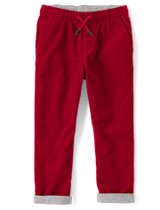 Boys Corduroy Pull On Roll Cuff Pants - All Dressed Up