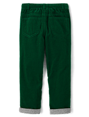Boys Corduroy Pull On Roll Cuff Pants - All Dressed Up