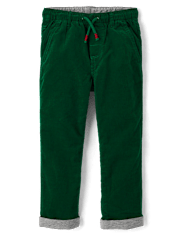 Boys Corduroy Pull On Roll Cuff Pants - All Dressed Up