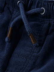 Boys Corduroy Pull On Roll Cuff Pants - Little Essentials