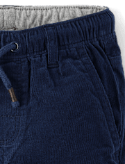 Boys Corduroy Pull On Roll Cuff Pants - Little Essentials