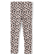 Girls Leopard Ponte Jeggings - Lil' Leopard