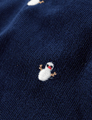 Girls Schiffli Snowman Skirtall - Holiday Express