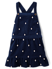 Girls Schiffli Snowman Skirtall - Holiday Express