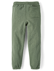 Boys Colorblock Fleece Jogger Pants - Dino Friends