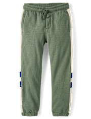 Boys Colorblock Fleece Jogger Pants - Dino Friends