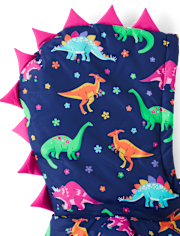 Girls Dino Puffer Jacket - Dino Friends