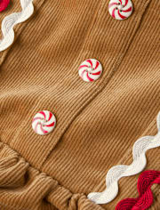 Girls Gingerbread Skirtall - Holiday Express