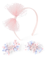 Girls 3-Piece Hair Set - Little Snowflake