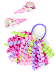 Girls 3-Piece Hair Set - Dino Friends