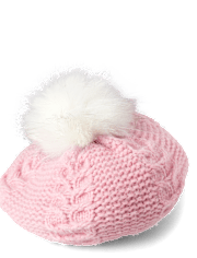 Girls Cable Knit Beret - Little Snowflake