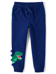 Boys Dino Fleece Jogger Pants - Dino Friends