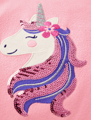 Girls Unicorn Top - Dino Friends