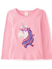 Girls Unicorn Top - Dino Friends