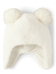 Girls Pom Pom Trapper Hat - Dino Friends