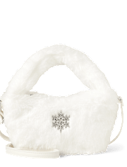 Girls Faux Fur Bag - Little Snowflake