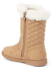 Girls Quilted Boots - Holiday Express