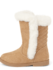 Girls Quilted Boots - Holiday Express