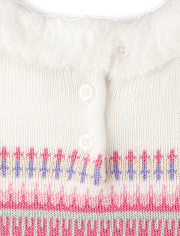 Girls Fairisle Sweater Dress - Little Snowflake