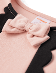 Girls Scalloped Ponte Shift Dress - Lil' Leopard