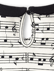 Girls Music Note Fit And Flare Dress - Lil' Leopard