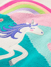 Girls Unicorn Sweater Dress - Dino Friends