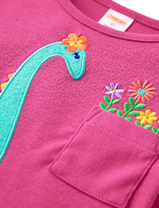 Girls Dino Pocket Top - Dino Friends