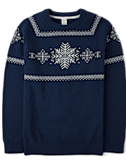Mens Matching Family Snowflake Sweater - Holiday Express