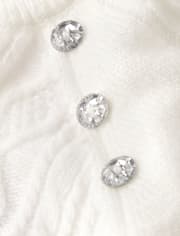 Girls Cable Knit Peplum Sweater - Little Snowflake