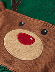 Boys Reindeer Fleece Hoodie - Holiday Express