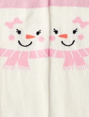 Girls Snowman Fairisle Tights 2-Pack - Little Snowflake