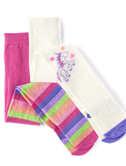 Girls Unicorn Tights 2-Pack - Dino Friends