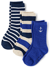 Lot de 3 paires de chaussettes à rayures pour garçons - Coastal Cutie