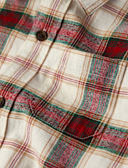 Chemise boutonnée en flanelle à carreaux pour garçon - Holiday Express