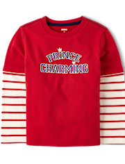 Boys Prince Charming Layered Top - Mini Valentine