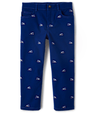 Boys Schiffli Train Pants - Little Snowflake