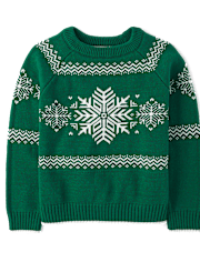 Boys Matching Family Snowflake Sweater - Holiday Express