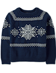 Boys Matching Family Snowflake Sweater - Holiday Express