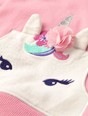 Sweat à capuche polaire licorne pour filles - Dino Friends