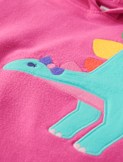 Sweat à capuche en polaire Dino pour filles - Dino Friends