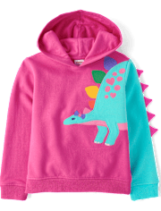 Sweat à capuche en polaire Dino pour filles - Dino Friends