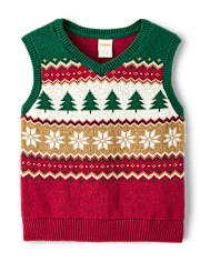 Boys Fairisle Sweater Vest - Holiday Express