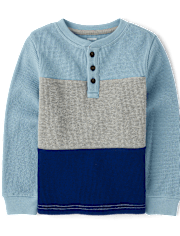 Haut Henley à contraste de couleurs pour garçon - Little Snowflake