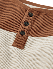 Haut Henley à contraste de couleurs pour garçon - Little Snowflake