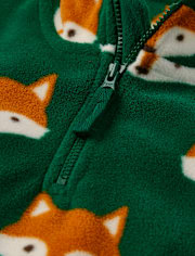 Boys Fox Microfleece Half Zip Pullover - Little Essentials