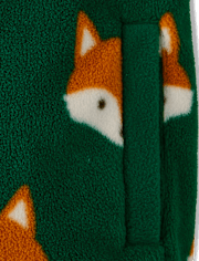 Boys Fox Microfleece Half Zip Pullover - Little Essentials