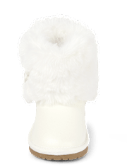 Girls Faux Fur Boots - Little Snowflake