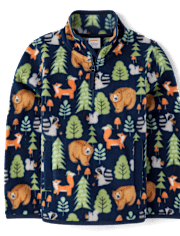 Boys Animal Microfleece Half Zip Pullover - Little Essentials