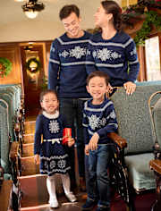 Womens Matching Family Snowflake Sweater - Holiday Express