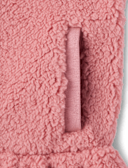 Pull fille Sherpa demi-fermeture à glissière - Little Essentials